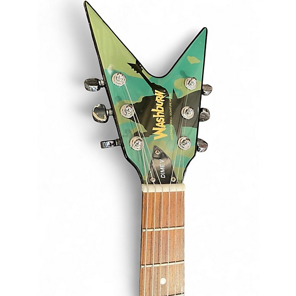Used Washburn DIME V Camo Solid Body Electric Guitar
