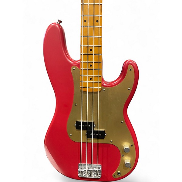Used Squier 40TH ANNIVERSARY VINTAGE EDITION PRECISION BASS Red Electric Bass Guitar