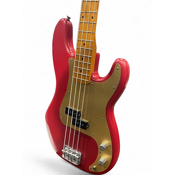 Used Squier 40TH ANNIVERSARY VINTAGE EDITION PRECISION BASS Red Electric Bass Guitar