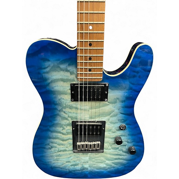 Used Schecter Guitar Research PT Pro Blue Burst Solid Body Electric Guitar