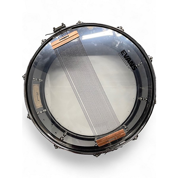 Used Pearl 5X14 Chad Smith Snare BLACK STEEL Drum