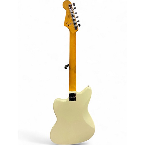 Used Squier J Mascis Jazzmaster Vintage White Solid Body Electric Guitar
