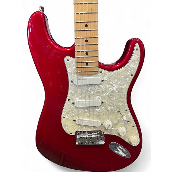 Vintage 1996 Fender Standard Stratocaster Plus Red Solid Body Electric Guitar