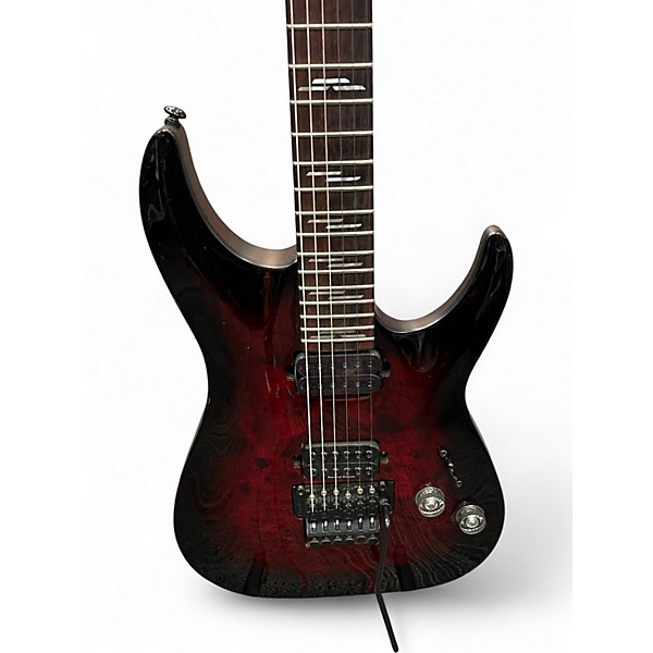 Used Schecter Guitar Research Omen Elite FR Black Cherry Burst Solid Body Electric Guitar