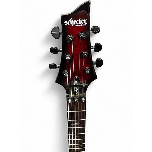 Used Schecter Guitar Research Omen Elite FR Black Cherry Burst Solid Body Electric Guitar