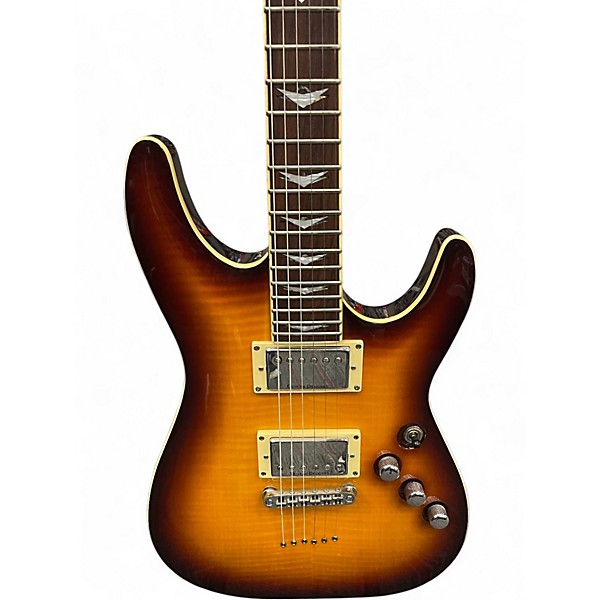 Used Schecter Guitar Research C-1+ 2 Tone Sunburst Solid Body Electric Guitar