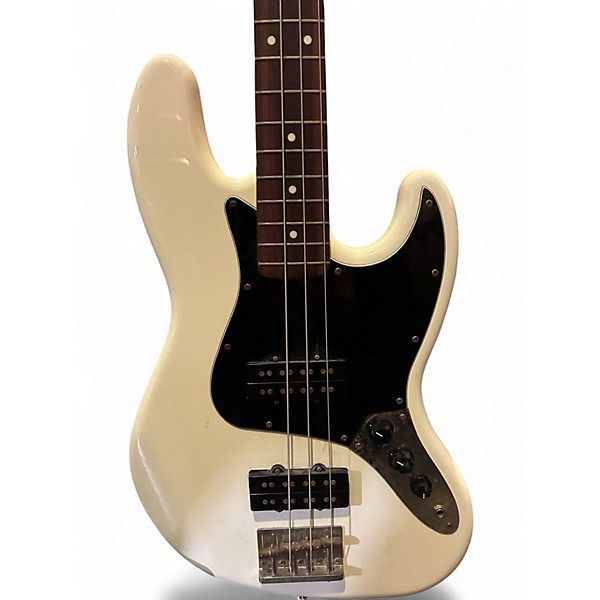 Used 2013 Fender MOD PLAYER JAZZ Olympic White Electric Bass Guitar