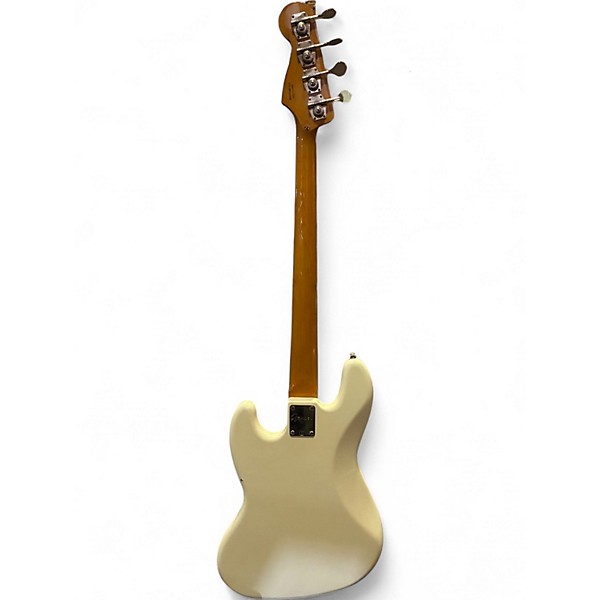 Used 2013 Fender MOD PLAYER JAZZ Olympic White Electric Bass Guitar