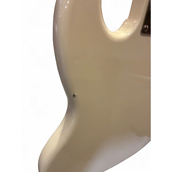 Used 2013 Fender MOD PLAYER JAZZ Olympic White Electric Bass Guitar