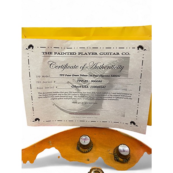 Used Gibson THE PAINTED PLAYER PETER GREEN TRIBUTE LES PAUL SUPREME GREENY Solid Body Electric Guitar