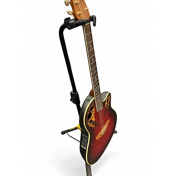 Used Ovation CS257 Celebrity Red sunburst Acoustic Electric Guitar