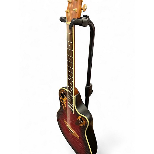 Used Ovation CS257 Celebrity Red sunburst Acoustic Electric Guitar