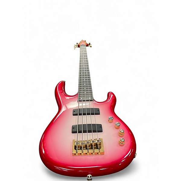 Used Kiesel Icon 5 Pink Burst Electric Bass Guitar