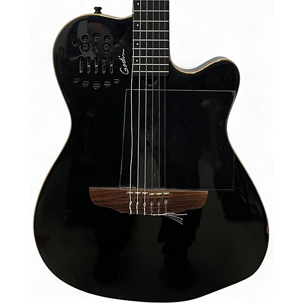 Used Godin acs slim multiac Black Classical Acoustic Electric Guitar