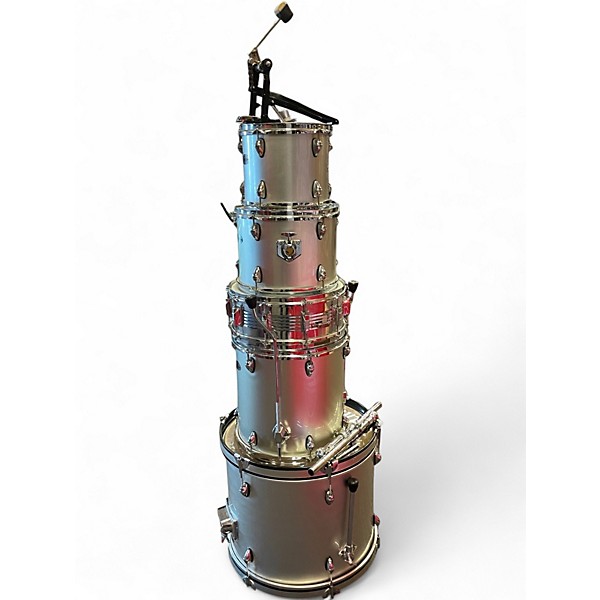 Used OrbiTone 5 Piece OXE Silver Drum Kit