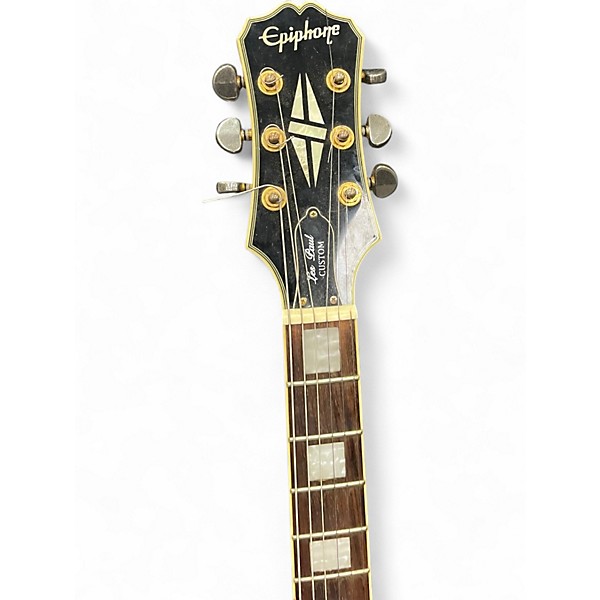 Used Epiphone Les Paul Custom Black Solid Body Electric Guitar