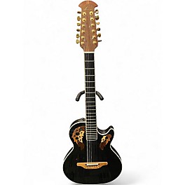 Used Ovation VIPER 12 STRING Black 12 String Acoustic Electric Guitar
