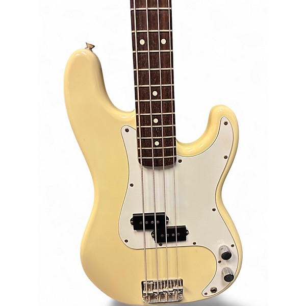 Vintage 1987 Squier Precision Bass Olympic White Electric Bass Guitar