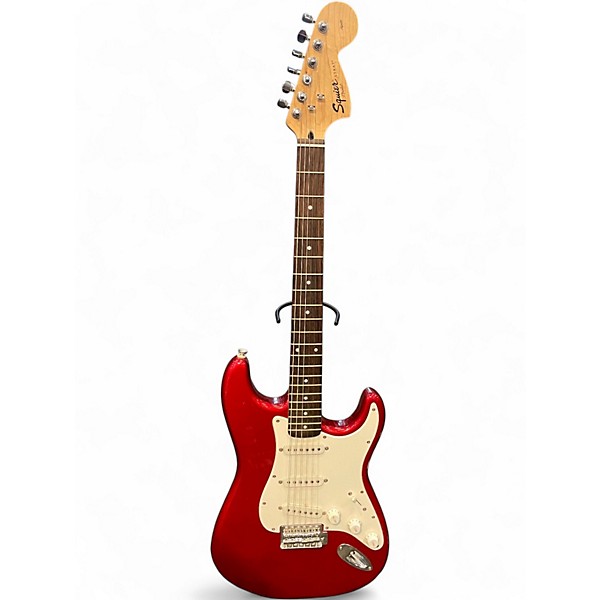 Used Squier Affinity Stratocaster Candy Apple Red Solid Body Electric Guitar