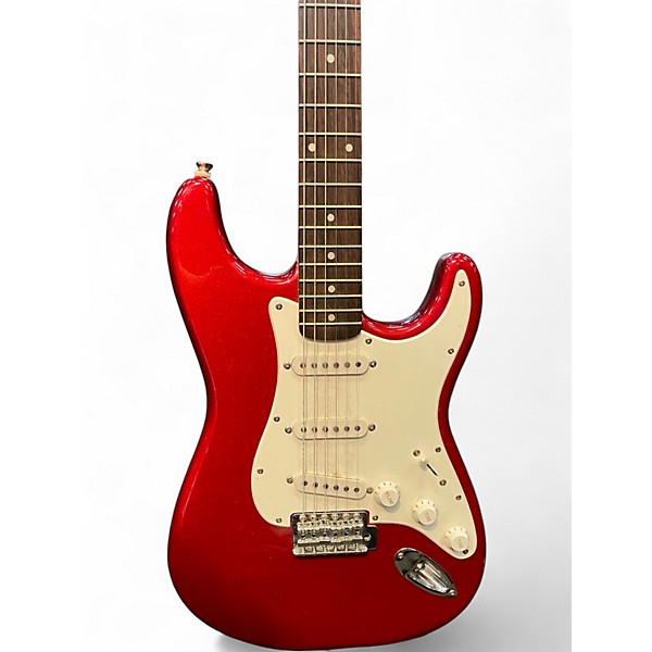 Used Squier Affinity Stratocaster Candy Apple Red Solid Body Electric Guitar