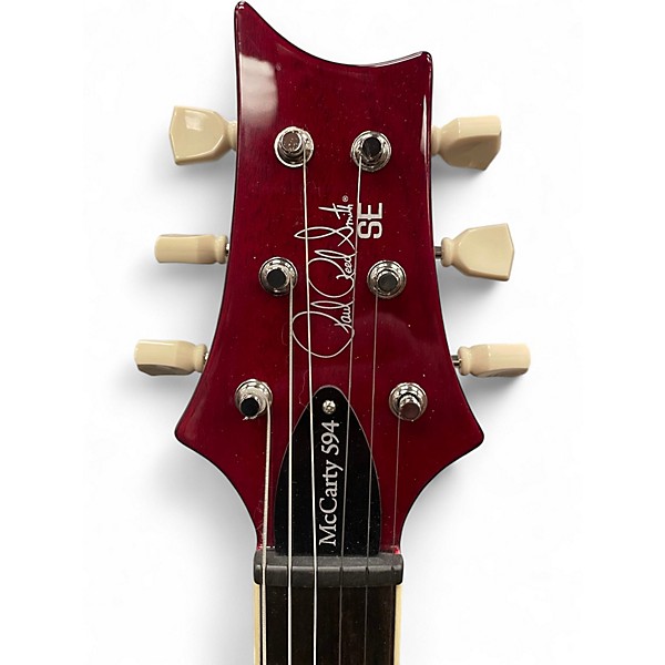 Used PRS SE Singlecut McCarty 594 Trans Red Solid Body Electric Guitar