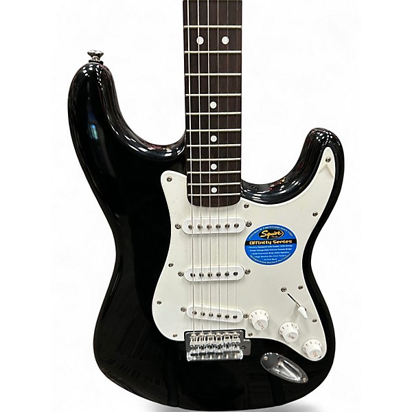 Used Squier Affinity Stratocaster Black Solid Body Electric Guitar