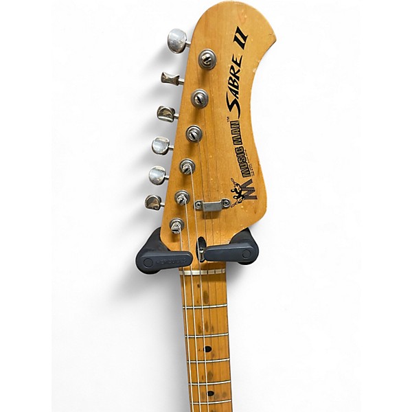 Vintage 1980s Ernie Ball Music Man Sabre II Olympic White Solid Body Electric Guitar