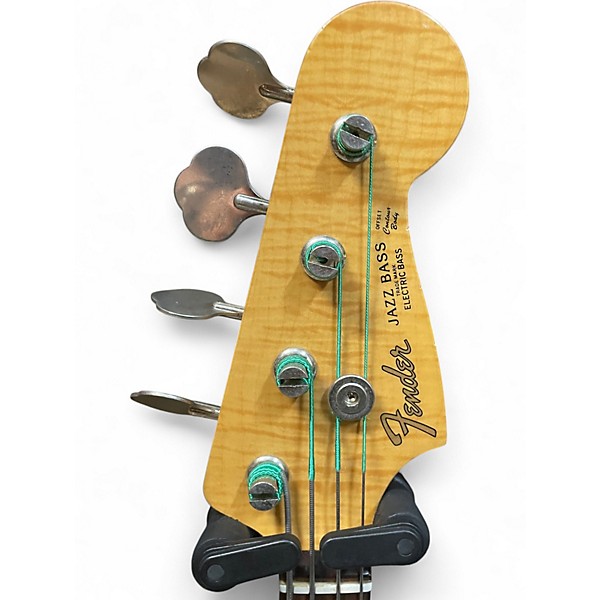 Used Fender MIJ Foto Flame Jazz Bass Sunburst Electric Bass Guitar