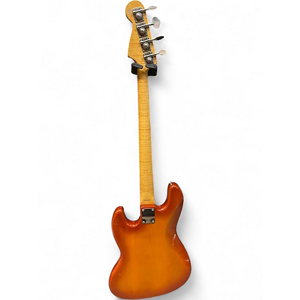 Used Fender MIJ Foto Flame Jazz Bass Sunburst Electric Bass Guitar