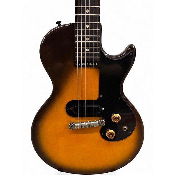 Vintage 1960 Gibson Melody Maker Sunburst Solid Body Electric Guitar