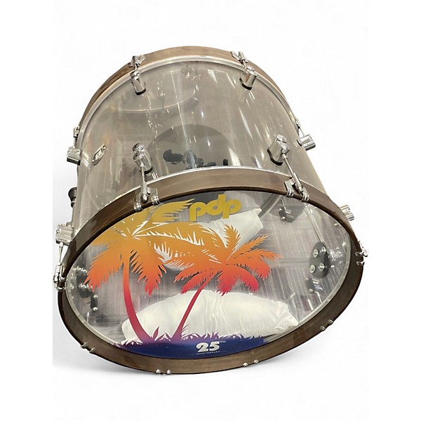 Used PDP by DW 25th Anniversary Clear Acrylic 4pc Clear Drum Kit