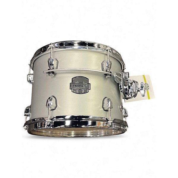 Used Mapex Saturn Evolution Rock Birch 4pc Metallic Silver Drum Kit