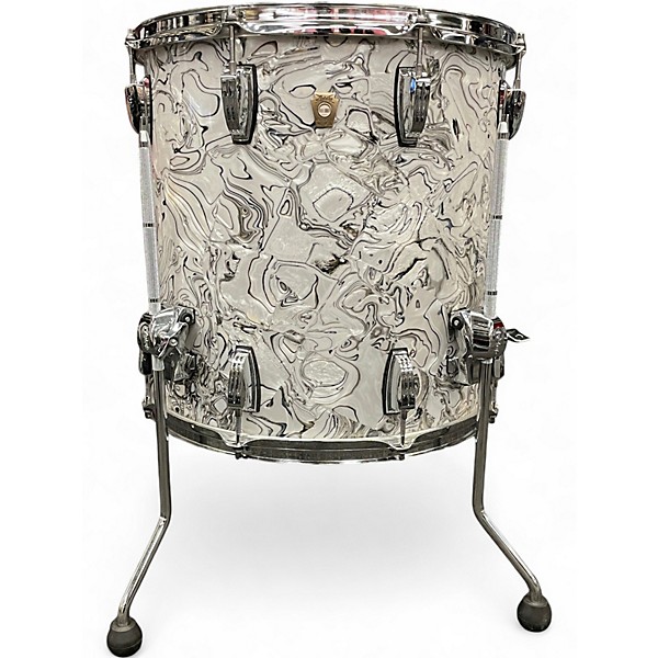 Used Ludwig Classic Maple 3pc Fab White Drum Kit