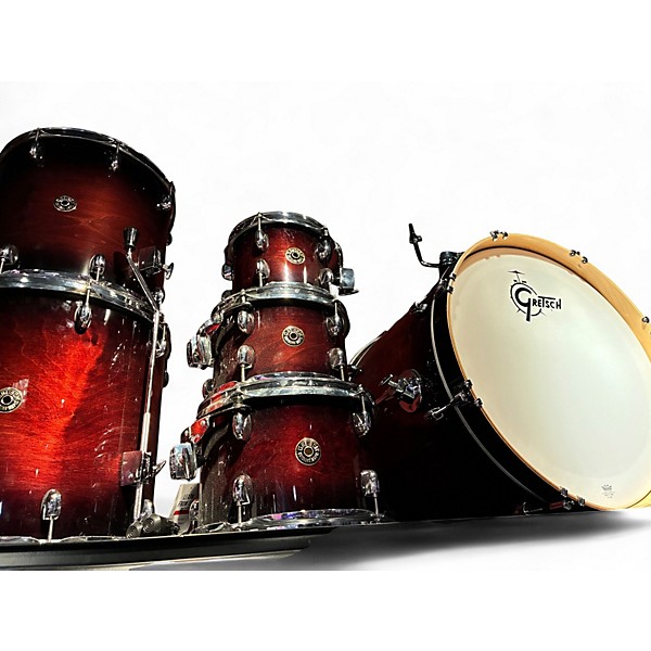 Used Gretsch Drums Catalina Maple 6pc Dark Cherry Burst Drum Kit