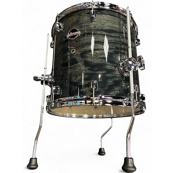 Used ddrum Dominion Birch 6pc with Ash Veneer Trans Black Drum Kit
