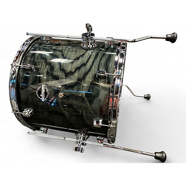 Used ddrum Dominion Birch 6pc with Ash Veneer Trans Black Drum Kit