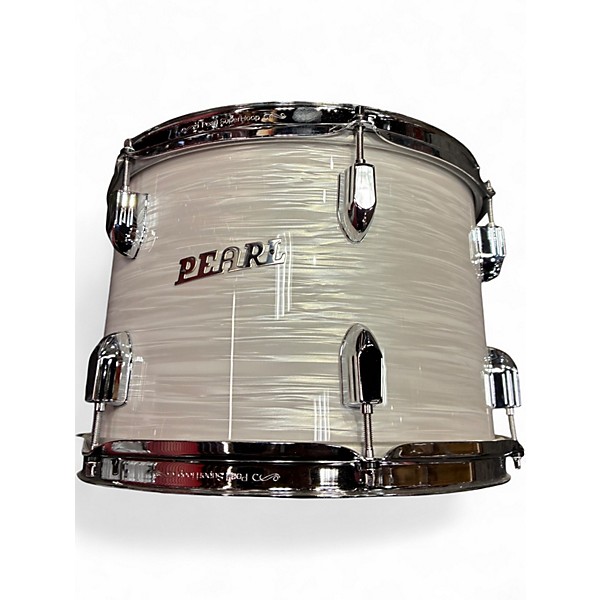 Used Pearl President Series Phenolic 4p Pearl White Drum Kit