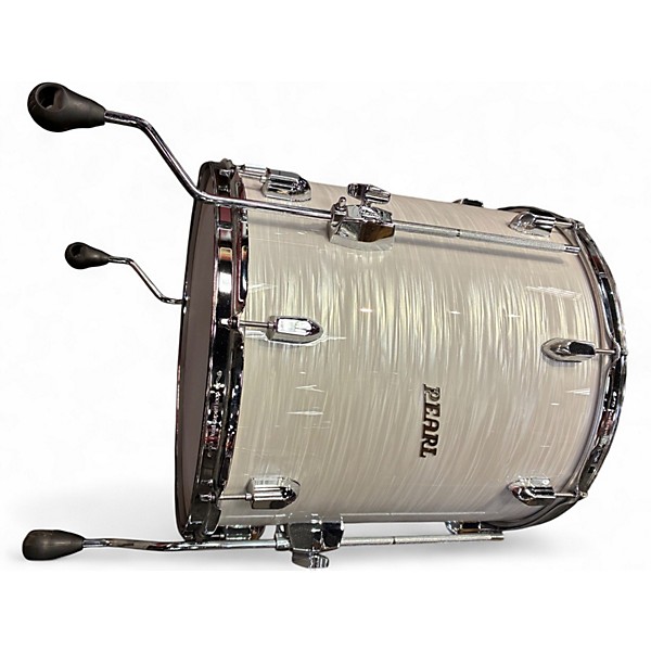 Used Pearl President Series Phenolic 4p Pearl White Drum Kit