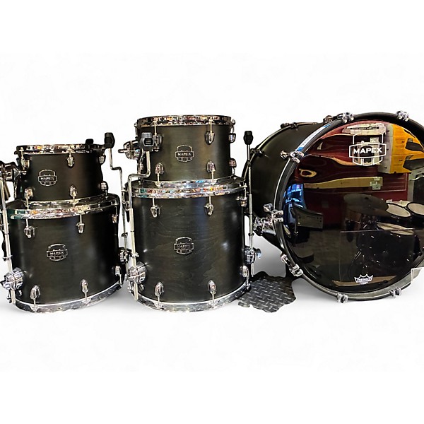 Used Mapex Saturn Studioease 5pc Satin Black Drum Kit