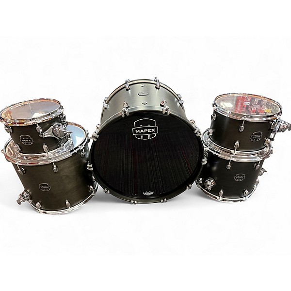 Used Mapex Saturn Studioease 5pc Satin Black Drum Kit