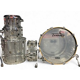 Used TAMBURO Volume Series 5pc Seamless Acrylic Clear Drum Kit