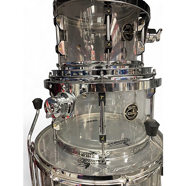 Used TAMBURO Volume Series 5pc Seamless Acrylic Clear Drum Kit