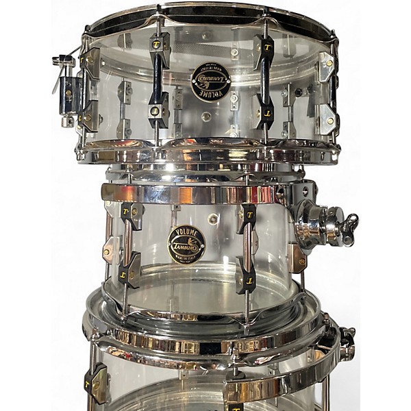 Used TAMBURO Volume Series 5pc Seamless Acrylic Clear Drum Kit