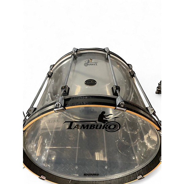Used TAMBURO Volume Series 5pc Seamless Acrylic Clear Drum Kit