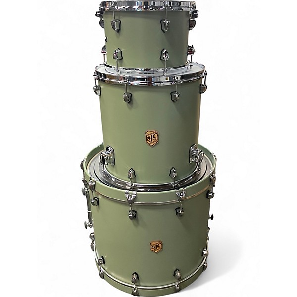Used SJC Drums Tour series 3pc Green Drum Kit