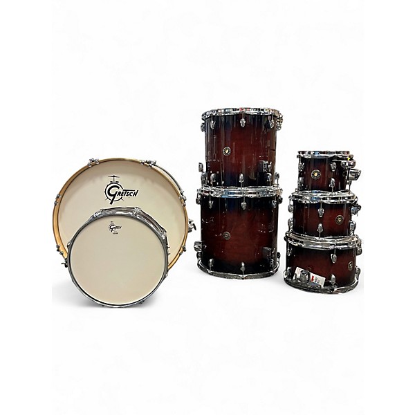 Used Gretsch Drums Catalina Maple 6pc Dark Cherry Burst Drum Kit