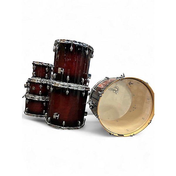 Used Gretsch Drums Catalina Maple 6pc Dark Cherry Burst Drum Kit