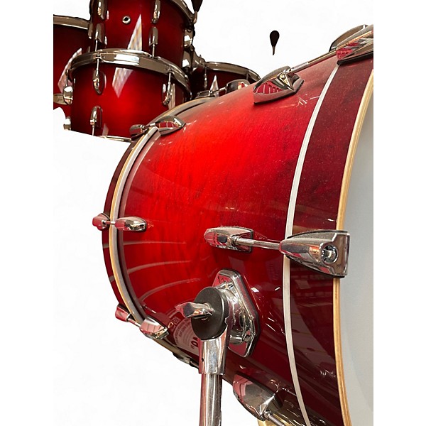 Used Pearl Session Studio Select Series 5pc Crimson Burst Drum Kit