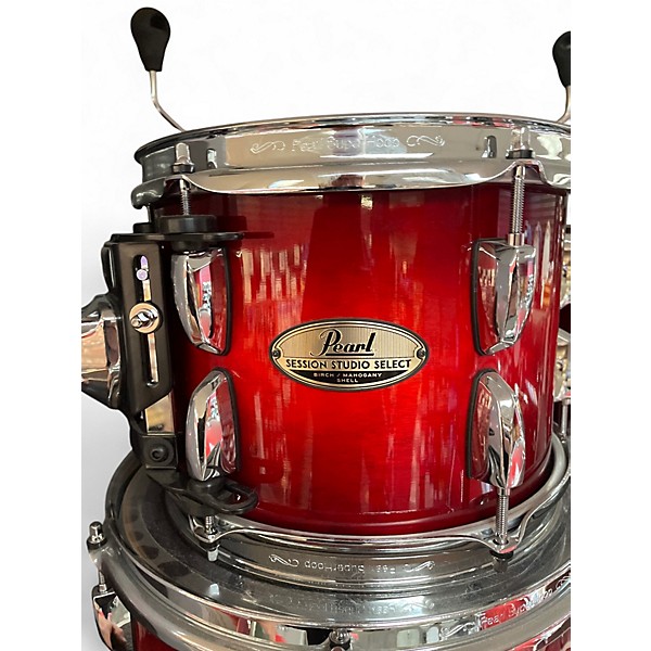 Used Pearl Session Studio Select Series 5pc Crimson Burst Drum Kit