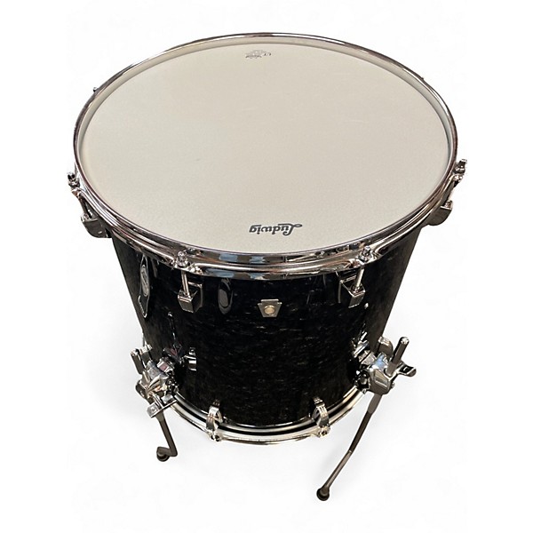 Used Ludwig Neusonic 3pc Fab Black Drum Kit